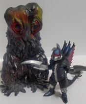 Y-MSF Godzilla Hedorah Sofubi Vinyl Figure Kaiju &amp; 2005 Bandai Mini Gigan - $199.00