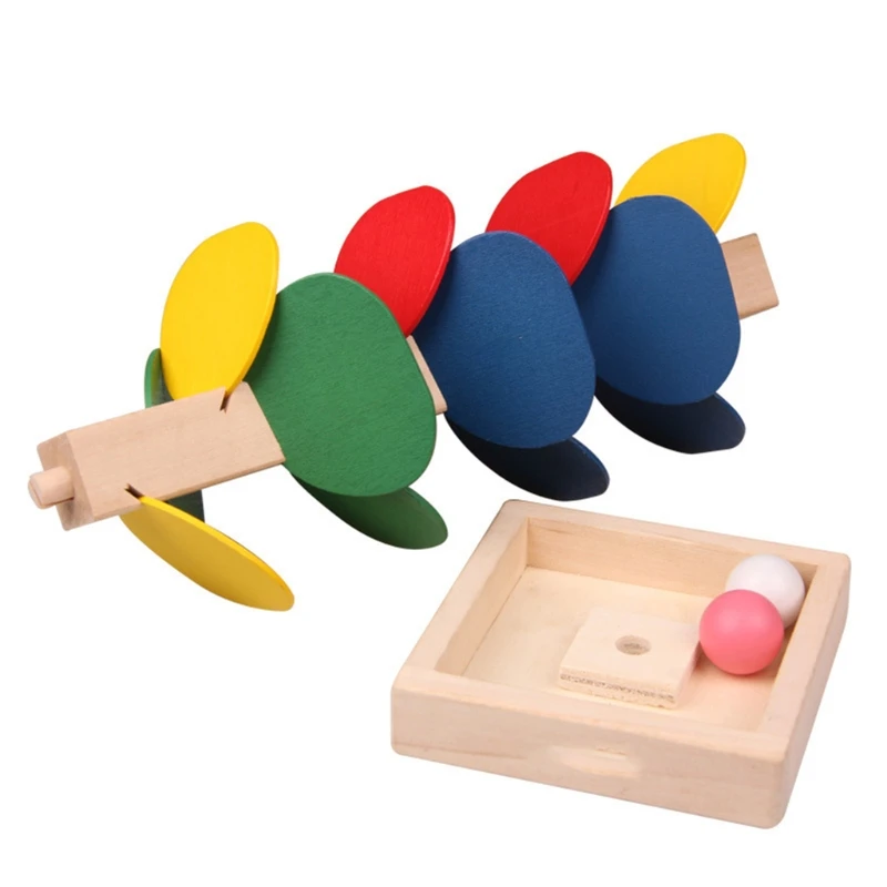 1PC Baby Developmental Toy Colorful Wood Ball Run Track Blocks Preschool - £9.28 GBP