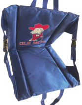 Colonel Reb Ole Miss Rebels Blue Vintage Logo SEC Stadium Seat Chair Red... - $40.35