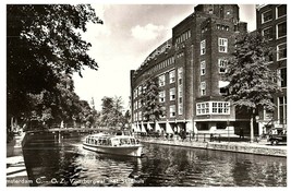 Amsterdam OZ Voorburgwal Met Stadhuis Postcard Canal Netherlands RPPC - £10.08 GBP