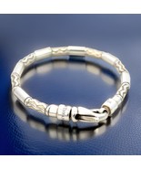 Tiffany &amp; Co Estate German Zig Zag Bracelet 7.5&quot; Sterling Silver 4.5 mm ... - $485.10