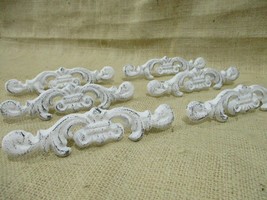 6 Distressed White Drawer Pulls Rustic Vintage Looking Dresser Handles C... - £17.18 GBP