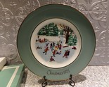 Skaters on the Pond Christmas 1975 Avon Plate by Enoch Wedgwood w/ Box - $17.99