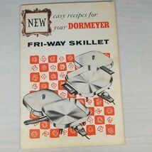 Easy Recipes for your Dormeyer Fri-Way Skillet Book Booklet Instruction ... - $3.64