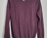 J Crew Mens Sweater Size Large Tall Purple Harbor Cotton Wool Pullover V... - £15.95 GBP