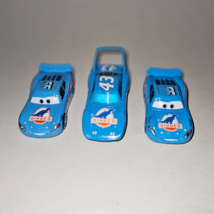 3 Disney Cars Diecast Blue Dinoco Lot #95 Lightning McQueen #43 The King... - £11.61 GBP