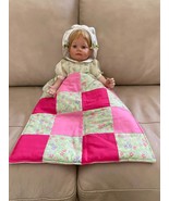 Handmade by PZQUILTS  Baby Doll Quilted Blanket with Colorful Blocks - $17.95