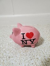 VTG Collectible Novelty HandPainted Souvenir Ceramic Pig Sm Piggy Bank I ❤ NY PK - £3.15 GBP