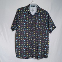 BUC-EE&#39;S Shirt Mens XL Black OuterSpace UFO ButtonUp Short Sleeve Casual... - $553.79 MXN