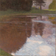 A Morning by the Pond by Gustav Klimt Oil Painting Giclee Print Canvas - £8.82 GBP+