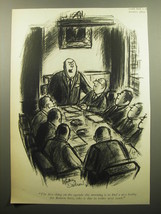 1960 Cartoon by Whitney Darrow, Jr. - The first thing on the agenda - £11.95 GBP
