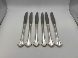 Set of 6 Reed &amp; Barton Silverplate FRENCH CHIPPENDALE Place Knives - $109.99