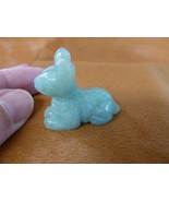 Y-DOG-LD-568) GREEN gem Egyptian GOD ANUBIS dog gemstone carving figurin... - $266.28 MXN