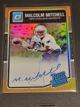 2016 Donruss Optic Rated Rookie Signatures Gold #8/10 Malcolm Mitchell Auto RC - £78.68 GBP