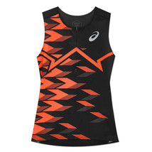 Asics Half-Zip Sleeveless Top Women&#39;s Running Sports Tank Asia-Fit 2092A... - $71.91