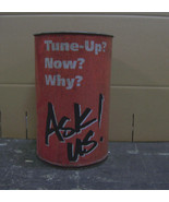 Vintage 2 ft tall Parts Plus Tune Up oil trash Barrel Garage EMPTY 13.5 ... - $47.15 CAD