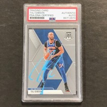 2019-20 Mosaic Panini #121 Taj Gibson Signed Card AUTO PSA Slabbed Knicks - £39.95 GBP