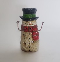 Yankee Candle Snowman Lantern Votive Tealight Candle Holder Christmas 2012  - $11.85