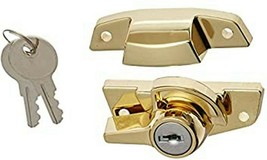 Keyed Sash Lock Brass Finish window security ChildProof NATIONAL Hardwar... - $32.11