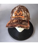 Realtree Signature Stretch Camouflage Hat Orange Embroidered Hunting Casual - $300.17 MXN