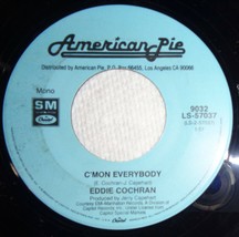 Eddie Cochran / Bobby Vee 45 RPM Record - C&#39;Mon Everybody / Devil Or Ang... - £4.53 GBP