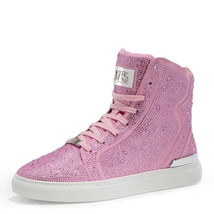 Men&#39;s J75 by Jump Sestos Pink All Over Jewel High Top Fashion Sneakers - $199.00