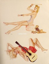 Vintage Vargas 1942 Pinup Girls Cowgirl &amp; Fencer George Washington 2-Sid... - $9.74