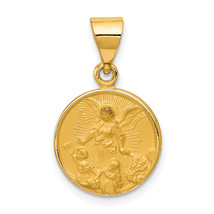18k Guardian Angel Medal Pendant 18XR23 - $13,030.63 MXN