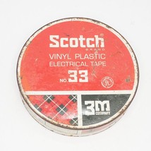 Scotch No. 33 Vinyl Plastic Electrical Tape Empty Advertising Tin Can - £20.53 GBP