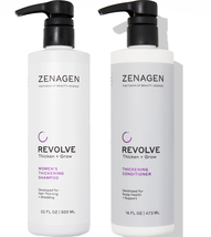 Zenagen Revolve Hair Loss Treatment Shampoo & Conditioner for Women Duo, 16 Oz.