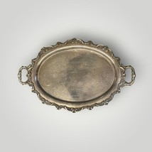 Poole Ornate Heavy Silver Plate Oval Footed Butler Tray - £46.54 GBP