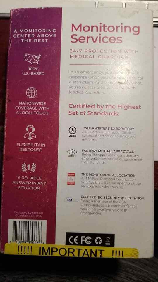 Medical Guardian - Active Guardian Medical Alert System - white (LOC BK-BD) Item image 2