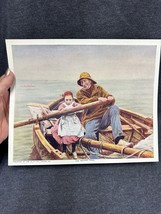 Vintage W.C. Co Tyrone PA The Helping Hand Rare 11”x9” child Grandpa Boat Oar - £11.84 GBP