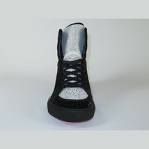 Men High Top Shoes By FIESSO AURELIO GARCIA ,Fancy Rhine stones 2402 Black White image 3