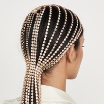 Fashion Long Rhinestone Head Chain Jewellery Crystal For Women New Hair  - £35.83 GBP