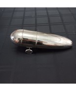 Vintage MCM Art Deco Silver Tone Zeppelin Blimp Cocktail Shaker Mixer Bo... - £73.18 GBP