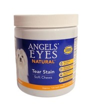 ANGELS EYES NATURAL TEAR STAIN  FOR DOGS 120 CHICKEN FLAVOR SOFT CHEWS E... - £18.98 GBP