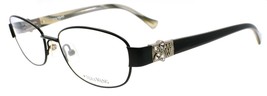 Vera Wang Jubilance BK Women&#39;s Eyeglasses Frames 51-18-135 Black w/ Crys... - $42.47