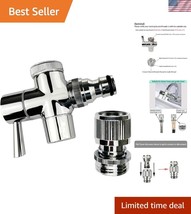 Chrome-Finished Brass Diverter Valve - Easy Connect for Sink and Garden ... - $43.50