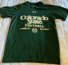 Under Armour CSU Rams Football Boys Green Hear Gear Short Sleeve Shirt 1... - $8.33
