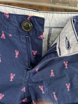 Size 7 Lobster Shorts Navy Blue Pink Stretch Bottoms Front Pockets Zippe... - £6.00 GBP