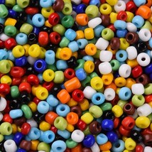 10000 Assorted Glass Seed Beads 12/0 3mm Wholesale Beads BULK 1 Pound Mixed Set - £19.03 GBP