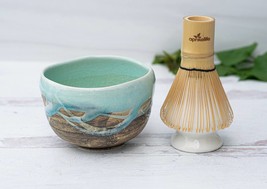 Ceramic Matcha Set - Japanese Matcha Bowl, Bamboo Matcha Whisk and Whisk... - £35.96 GBP