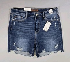 JUDY BLUE Women’s XL Blue Sapphire Mid-Rise Distressed Raw Hem NEW JB152... - $529.62 MXN