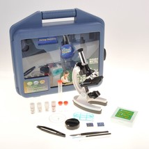 Microscope Science Kit For Beginners W/ Light &amp; Case Educational Kids 52 Piece - £41.54 GBP