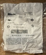 BINDER PN# 99 0436 05 05 RA M12B FEMAL CONNECTOR BRAND NEW IN BAG - £17.93 GBP