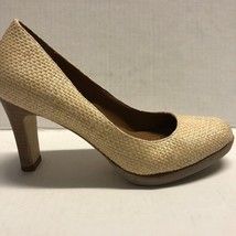 Forth &amp; Towne Women&#39;s Woven Straw 3&quot; Stacked Heel - $38.61