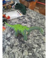 2004 Mattel Imaginext Brontosaurus Green Dinosaur Stomping with Sounds - $187.07 MXN