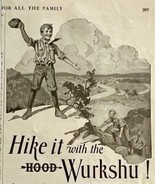 1923 Hood Wurkshu Hiking Canvas Boots Advertisement Footwear Ephemera 14... - £13.56 GBP