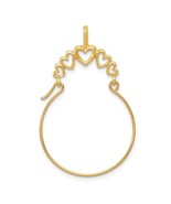 14K Yellow Gold 5-Heart Charm Holder - €154,44 EUR